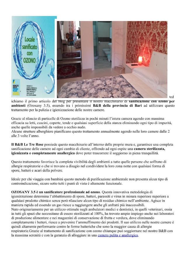 Le Tre Rose Bed&Breakfast Casamassima Extérieur photo